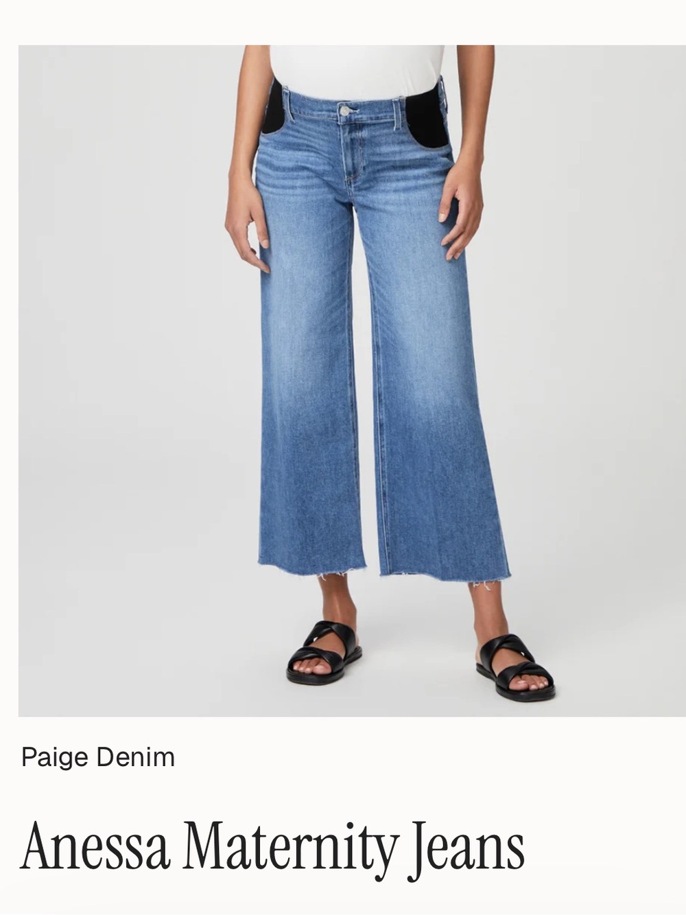 Paige Anessa Maternity Wide Leg Jean